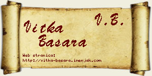 Vitka Basara vizit kartica